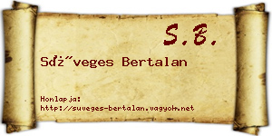 Süveges Bertalan névjegykártya